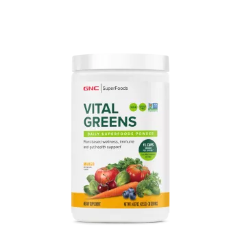 Gnc Superfoods Vital Greens Daily Superfoods Powder, Pudra Cu Super Alimente Verzi Cu Aroma De Mango, 421.5 G