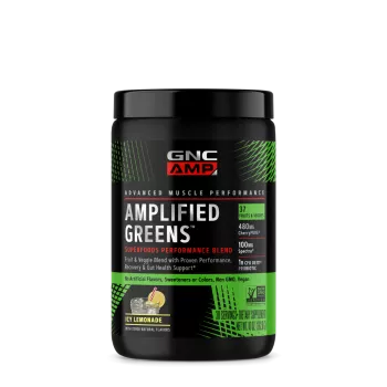 Gnc Amp Amplified Greens Superfoods Performance Blend, Ameste De Super Alimente Verzi Cu Aroma De Limonada Racoritoare, 282.6 G