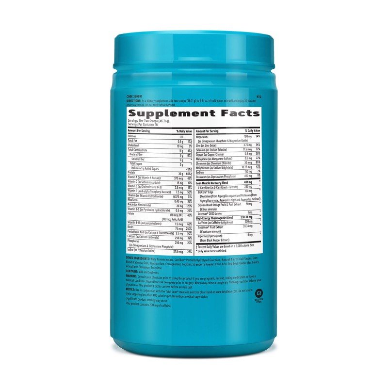 Proteina cu amestec termogenic cu aroma de capsuni (747.36 g), GNC Live Well