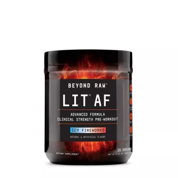 Gnc Beyond Raw Lit Af, Pre-workout, Cu Aroma De Icy Fireworks, 443.6 G