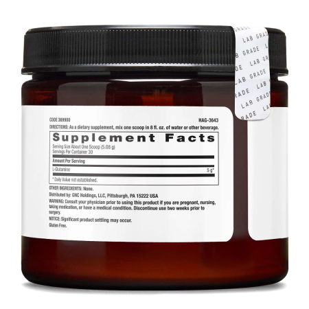 Beyond raw chemistry labs L-glutamina (152.4 g), GNC Live Well