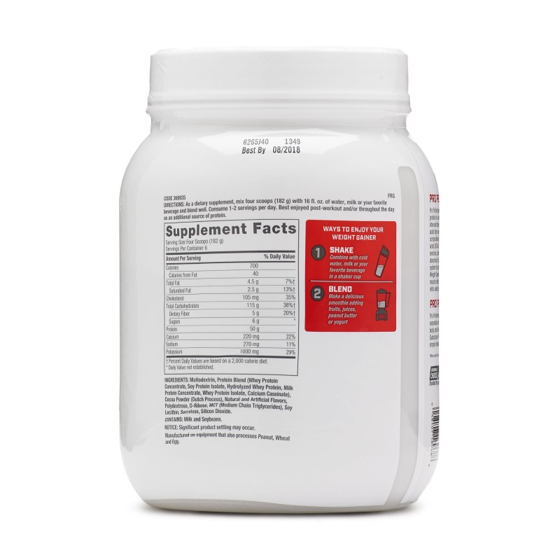 Pro performance formula proteica pentru crestere in greutate cu aroma de ciocolata, testata antidoping (1134 g), GNC Live Well