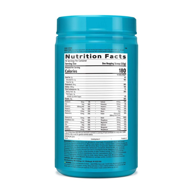 Total lean shake proteic cu aroma de ciocolata (832 G), GNC Live Well
