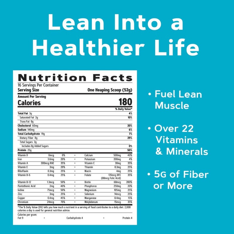 Gnc Total Lean Lean Shake 25, Shake Proteic Cu Aroma De Vanilie, 832 G