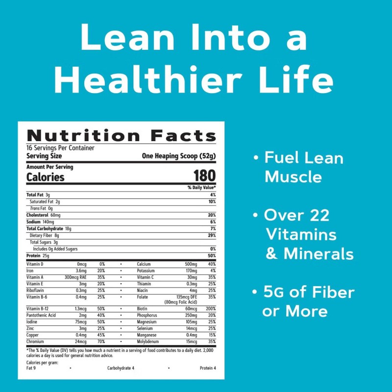 Gnc Total Lean Lean Shake 25, Shake Proteic, Cu Aroma De Banana, 832 G