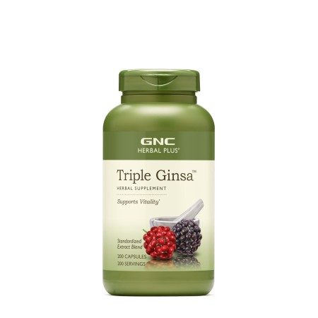 Gnc Herbal Plus Triple Ginsa, Extract Standardizat Din 3 Tipuri De Ginseng, 200 Cps