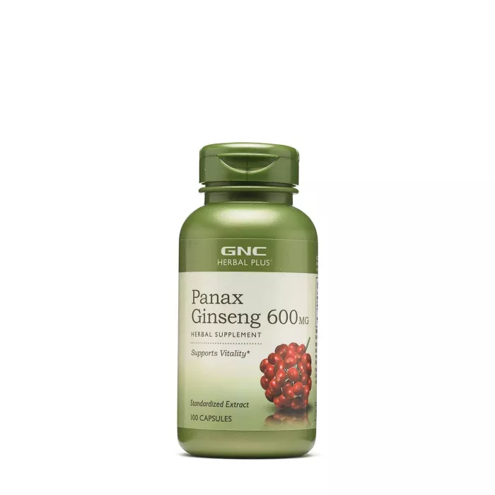 Gnc Herbal Plus Panax Ginseng 600 Mg, Extract Standardizat De Ginseng, 100 Cps Gnc Herbal Plus Panax Ginseng 600 Mg, Extract Standardizat De Ginseng, 100 Cps