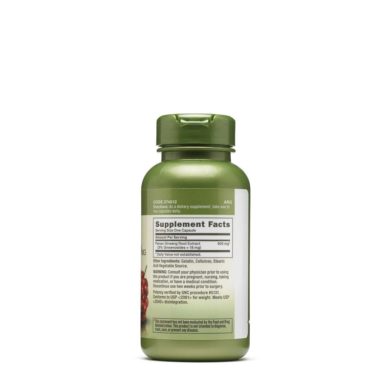 Herbal plus panax extract standardizat de ginseng 600 mg (100 cps), GNC Live Well