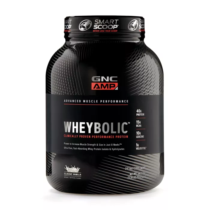 Gnc Amp Wheybolic, Proteina Din Zer, Cu Aroma De Vanilie, 1300 G Gnc Amp Wheybolic, Proteina Din Zer, Cu Aroma De Vanilie, 1300 G