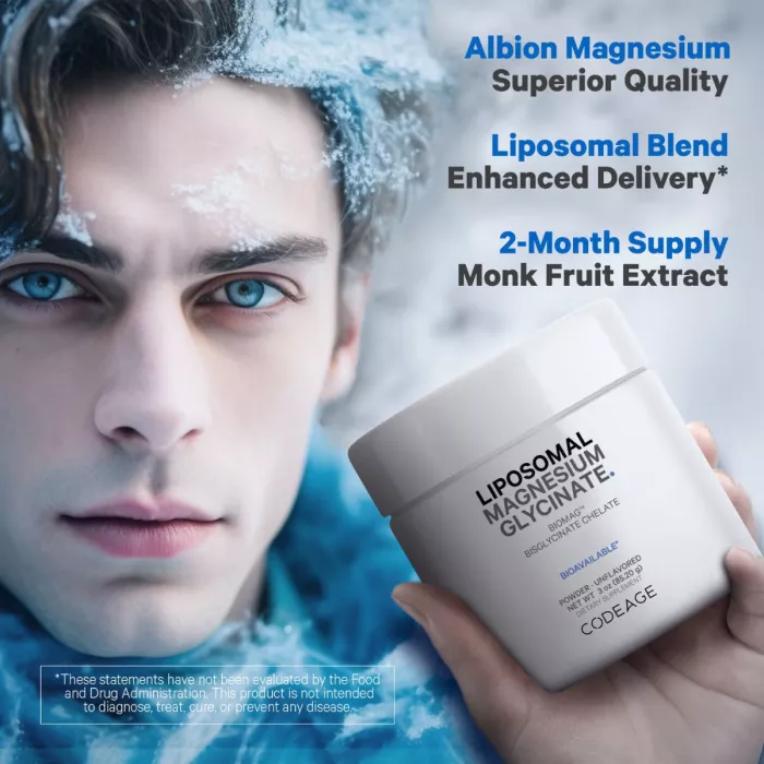 Codeage Magneziu Bisglicinat Lipozomal Cu Bioperine - Formula Avansata Pentru Absorbtie Superioara, 240 Cps Codeage Magneziu Bisglicinat Lipozomal Cu Bioperine - Formula Avansata Pentru Absorbtie Superioara, 240 Cps