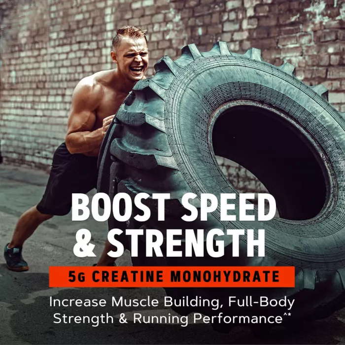 Gnc Amp Creabolic, Formula Premium De Creatina Monohidrata, Hmb, Peptistrong Pentru Forta Si Masa Musculara, Fara Aroma, 332 G