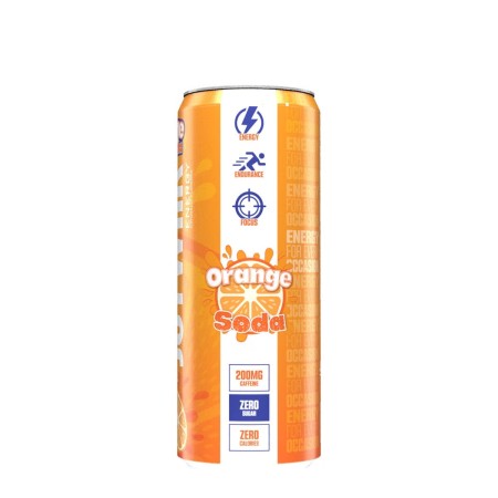 Jst Wrk Energy Drink, Bautura Energizanta Carbogazoasa Cu Aroma De Portocale, 355 Ml