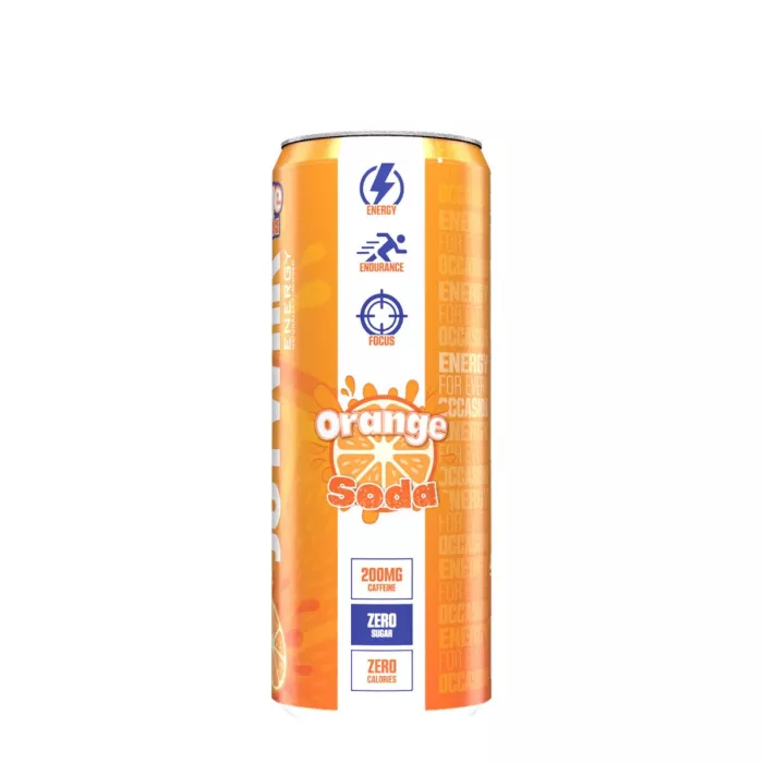 Jst Wrk Energy Drink, Bautura Energizanta Carbogazoasa Cu Aroma De Portocale, 355 Ml