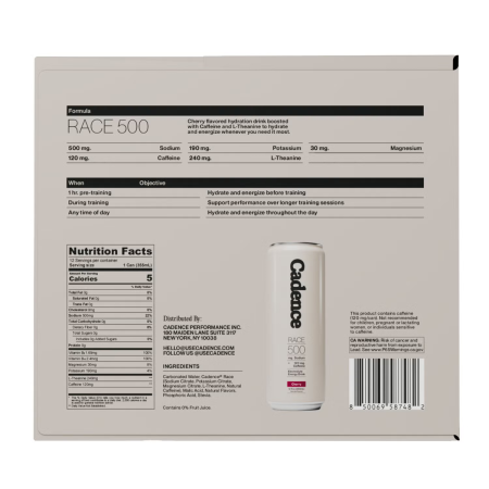 Cadence Race Energy Hydration Drink, Bautura Hidratanta Cu Cafeina, Cu Aroma De Cirese, 355 Ml