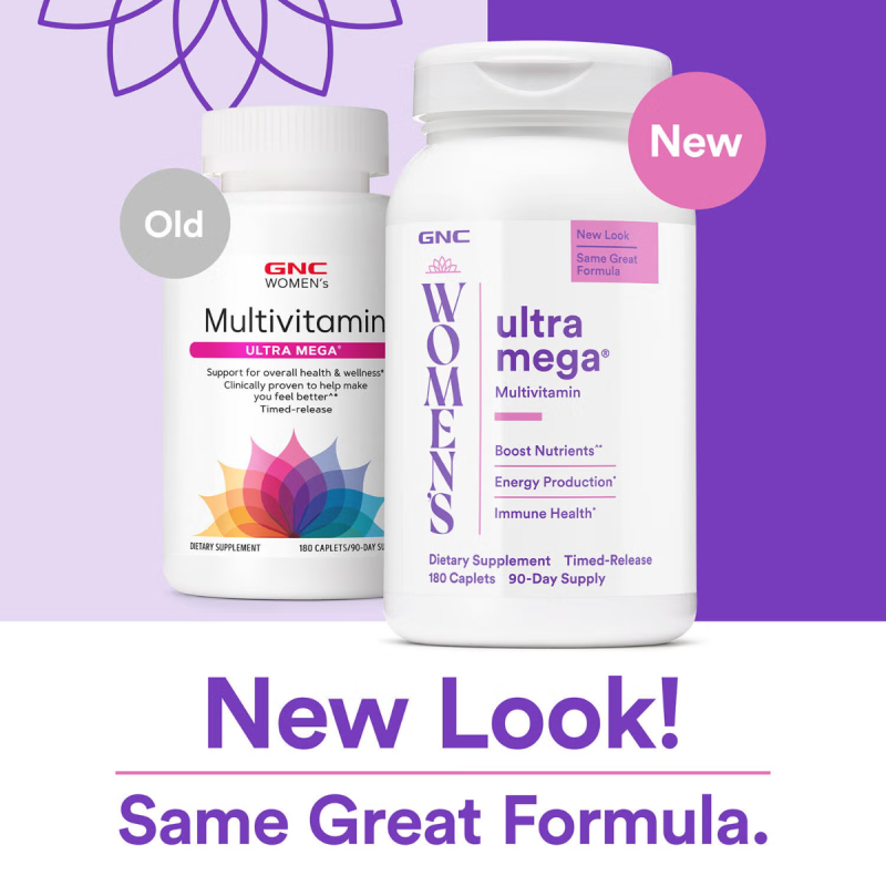 Gnc Women's Multivitamine Ultra Mega, Multivitamine Pentru Femei, 180 Tb