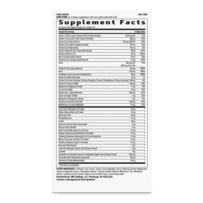 Gnc Women's 50 Plus, Multivitamine Si Minerale Pentru Femei, 120 Cps