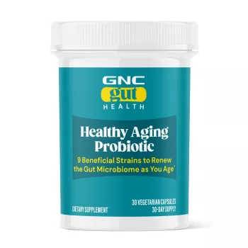 Gnc Gut Health Healthy Aging Probiotic For Adult Over 50, Probiotic Studiat Clinic, 55 Miliarde Ufc Culturi Vii, Pentru Digestie, Microbiom Si Longevitate, Destinat Adultilor Peste 50 De Ani, 30 Cps