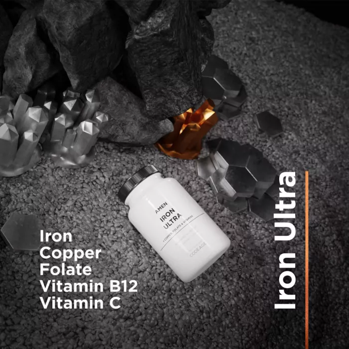 Codeage Amen Iron Ultra, Formula Cu Fier Si Vitamine, 60 Cps