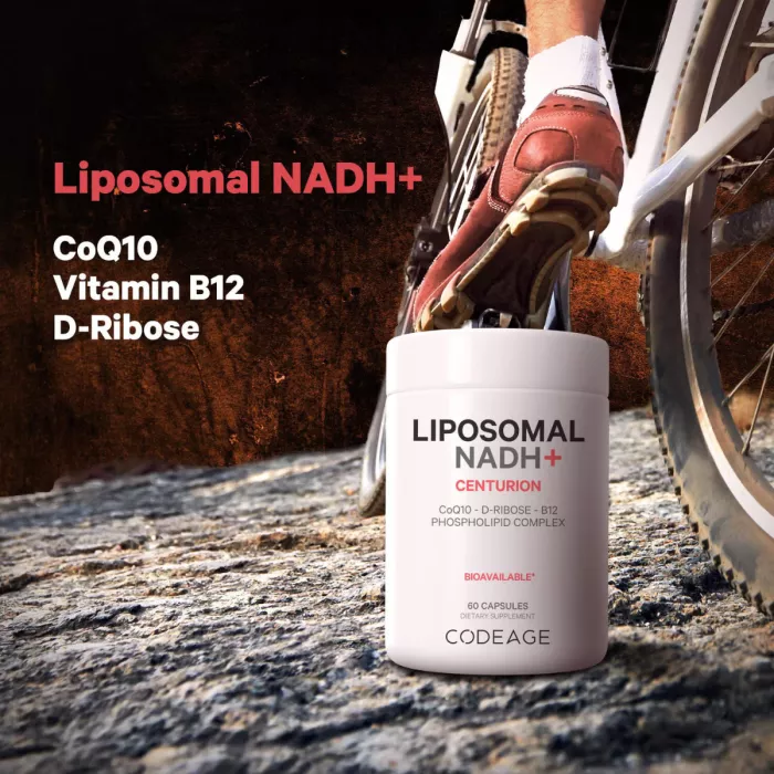 Codeage Liposomal Nadh+, Coq10, B12 Si D-riboza, Suport Avansat Pentru Energie Celulara, 60 Cps
