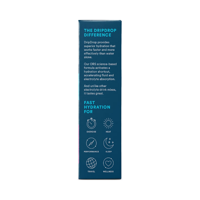 Dripdrop – Formula Avansata De Hidratare Cu Electroliti, Aroma De Pepene Rosu Si Capsuni, 10 Plicuri