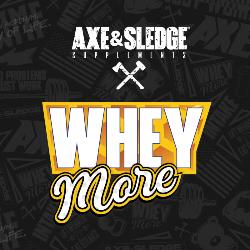 Axe & Sledge Whey More Grizzly Honey Graham, Proteina Din Zer Cu Aroma De Biscuiti Graham Cu Miere, 963 G