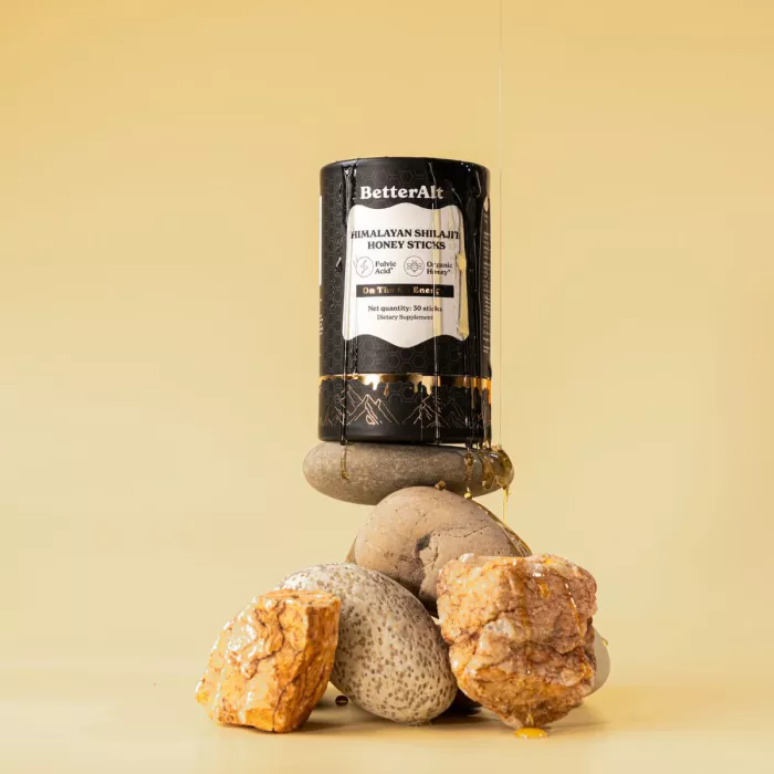 Better Alt Himalayan Shilajit Honey Sticks, Pliculete De Shilajit Din Himalaya Si Miere Cu 75% Acid Fulvic, 30 Pliculete Better Alt Himalayan Shilajit Honey Sticks, Pliculete De Shilajit Din Himalaya Si Miere Cu 75% Acid Fulvic, 30 Pliculete