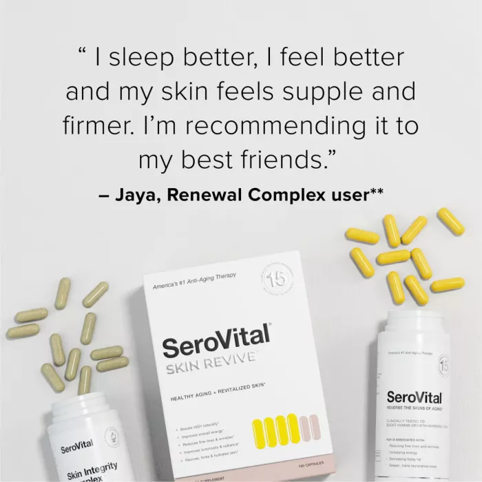 Serovital Skin Revive, Formula Avansata Pentru Reducerea Ridurilor Si Stralucirea Pielii, 180 Cps