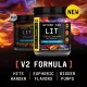 Beyond Raw Lit V2 Pre-workout With Crisp Blue Raspberry Flavor, Pre-workout Cu Aroma De Zmeura Albastra, 479.7 G