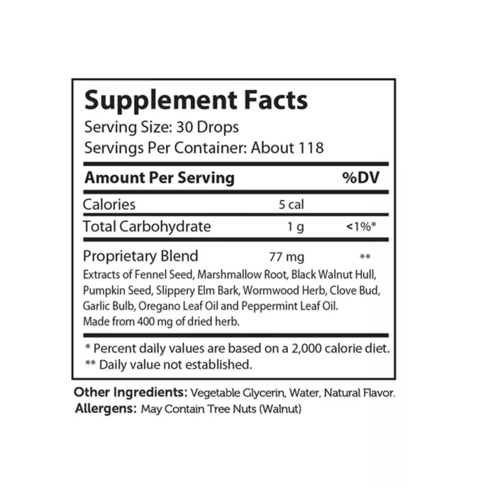 Zahler Paraguard Advanced Intestinal Support, Suport Avansat Pentru Sanatatea Intestinala, 118 Ml