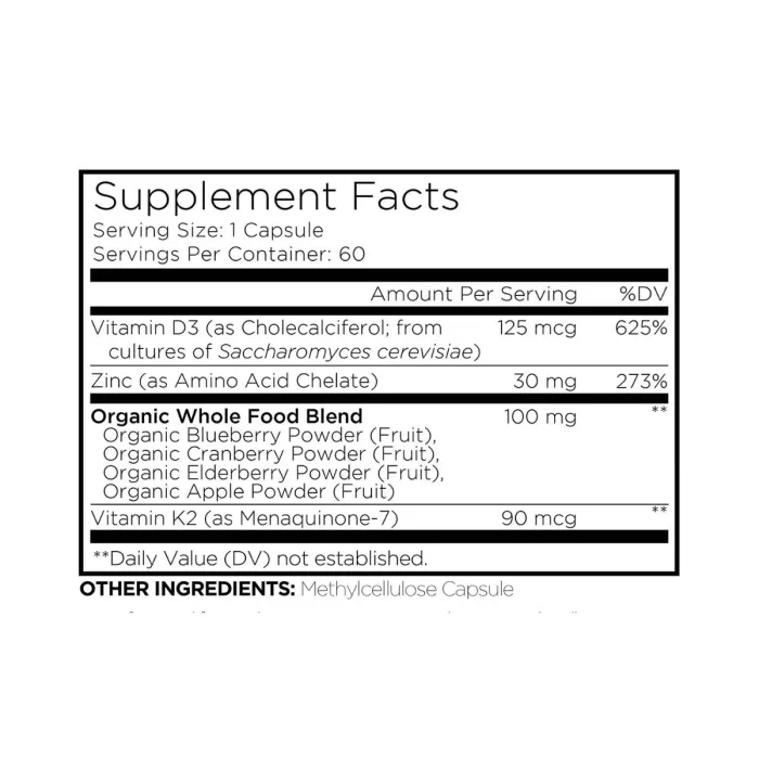 Codeage Amen Vitamin D - K2 & Zinc - Vitamin D3, Formula Pentru Imunitate, Oase Puternice Si Protectie Cardiovasculara, 60 Cps Codeage Amen Vitamin D - K2 & Zinc - Vitamin D3, Formula Pentru Imunitate, Oase Puternice Si Protectie Cardiovasculara, 60 Cps