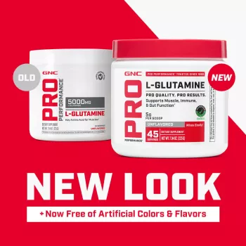 Gnc Pro Performance L-glutamine 5000 Mg, L-glutamina Pudra Fara Aroma, 225 G