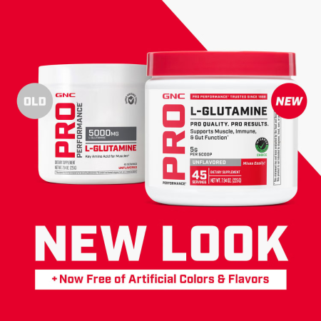Gnc Pro Performance L-glutamine 5000 Mg, L-glutamina Pudra Fara Aroma, 225 G