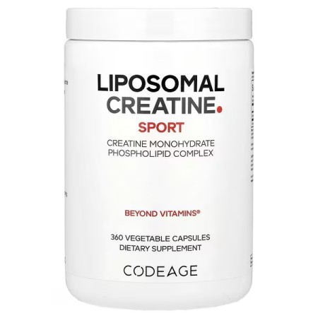 Codeage Liposomal Creatine Monohydrate, Creatina Monohidrata Lipozomala, 360 Cps