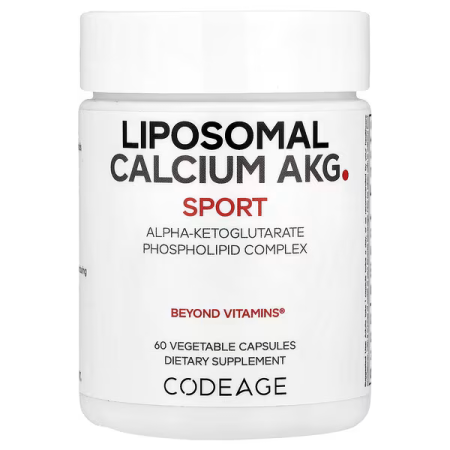 Codeage Liposomal Calcium Akg, Calciu Alfa-ketoglutarat Pentru Energie Celulara Si Longevitate, 60 Cps