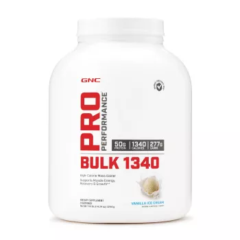 Gnc Pro Performance Bulk 1340, Formula Proteica Pentru Crestere In Greutate, Cu Aroma De Vanilie, Testata Antidoping, 3294 G