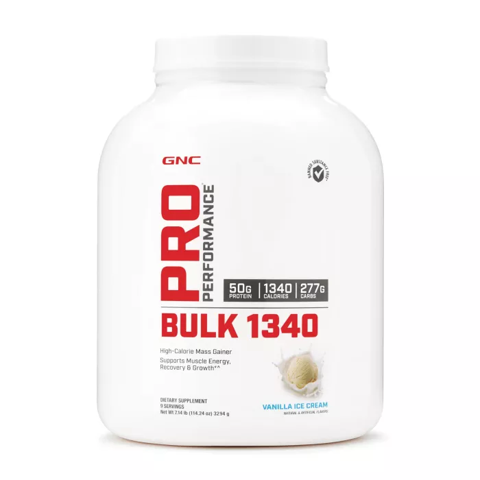 Gnc Pro Performance Bulk 1340, Formula Proteica Pentru Crestere In Greutate, Cu Aroma De Vanilie, Testata Antidoping, 3294 G Gnc Pro Performance Bulk 1340, Formula Proteica Pentru Crestere In Greutate, Cu Aroma De Vanilie, Testata Antidoping, 3294 G