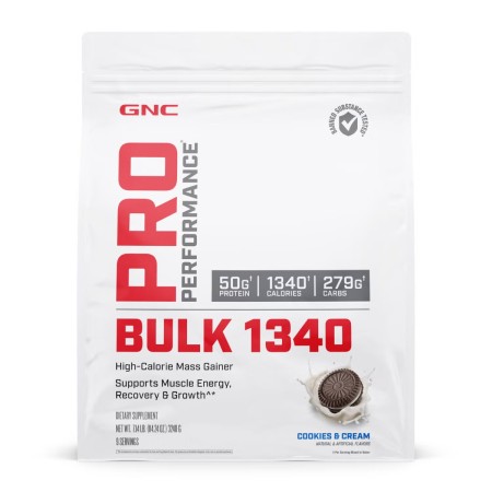 Gnc Pro Performance Bulk 1340, Formula Proteica Pentru Crestere In Greutate, Cu Aroma De Biscuiti Si Frisca, Testata Antidoping, 3240 G