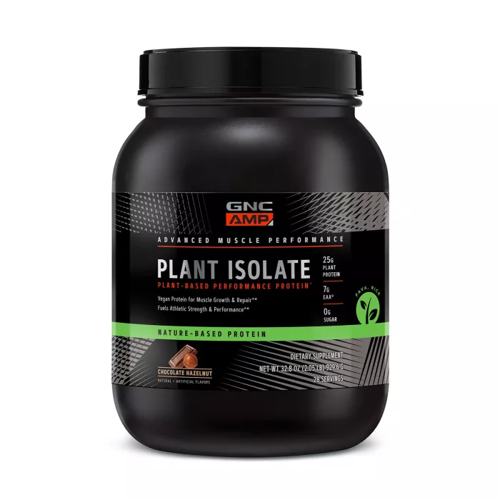 Gnc Amp Plant Isolate Proteina Vegana Cu Aroma De Ciocolata Si Alune, 929,6 G Gnc Amp Plant Isolate Proteina Vegana Cu Aroma De Ciocolata Si Alune, 929,6 G