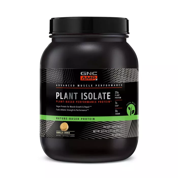 Gnc Amp Plant Isolate Proteina Vegana Cu Aroma De Biscuiti Cu Vanilie, 893.2 G Gnc Amp Plant Isolate Proteina Vegana Cu Aroma De Biscuiti Cu Vanilie, 893.2 G