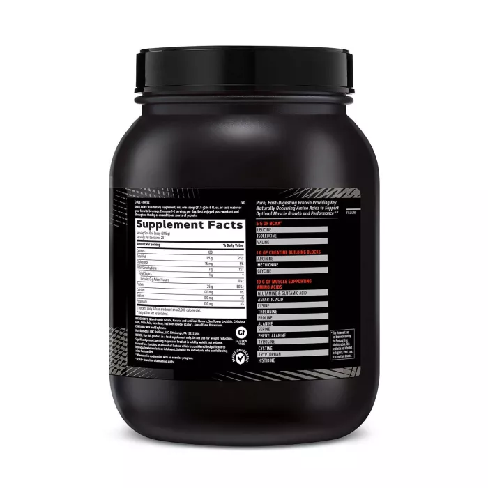 Gnc Amp Pure Isolate, Proteina Izolata Din Zer, Cu Aroma De Capsuni, 882 G Gnc Amp Pure Isolate, Proteina Izolata Din Zer, Cu Aroma De Capsuni, 882 G