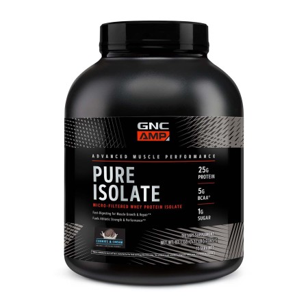 Gnc Amp Pure Isolate, Proteina Izolata Din Zer, Cu Aroma De Biscuiti Cu Crema, 2345 G