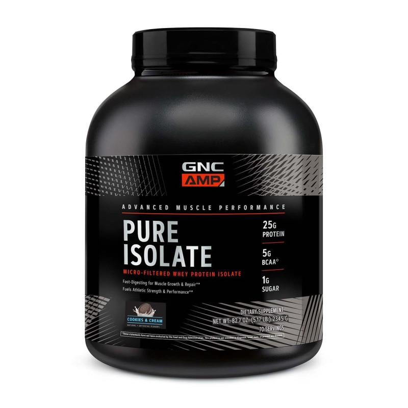 Gnc Amp Pure Isolate, Proteina Izolata Din Zer, Cu Aroma De Biscuiti Cu Crema, 1798 G
