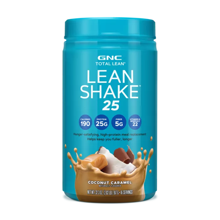 Gnc Total Lean Lean Shake 25, Shake Proteic Cu Aroma De Cocos Si Caramel, 917 G Gnc Total Lean Lean Shake 25, Shake Proteic Cu Aroma De Cocos Si Caramel, 917 G
