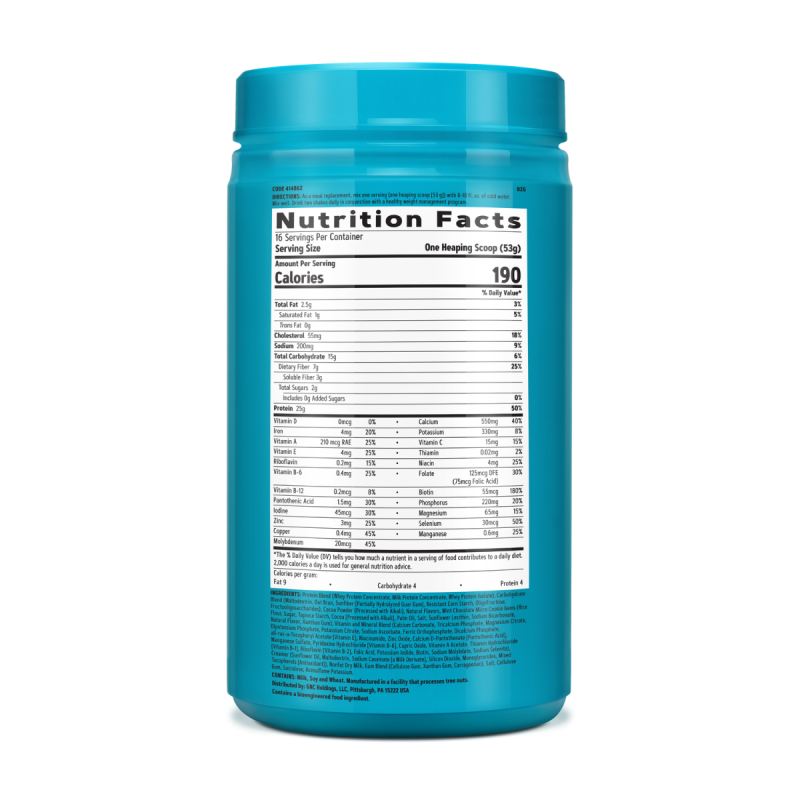 Gnc Total Lean Lean Shake 25, Shake Proteic Cu Aroma De Ciocolata Si Menta, 848 G