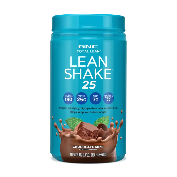 Gnc Total Lean Lean Shake 25, Shake Proteic Cu Aroma De Ciocolata Si Menta, 848 G Gnc Total Lean Lean Shake 25, Shake Proteic Cu Aroma De Ciocolata Si Menta, 848 G