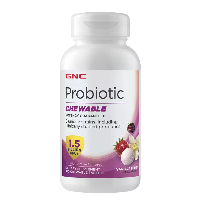 Gnc Probiotic Chewable - 1.5 Billion Cfus, Probiotic, 100 Tb Gnc Probiotic Chewable - 1.5 Billion Cfus, Probiotic, 100 Tb