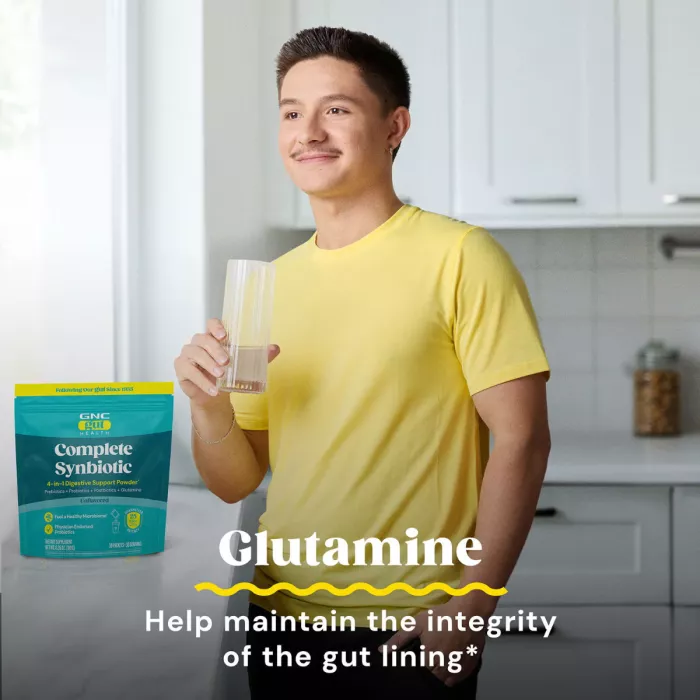 Gnc Gut Health Complete Synbiotic 4-in-1 Digestive Support Powder, Formula Premium Pentru Sustinerea Digestiei Si A Imunitatii, Cu Prebiotice, Probiotice Si Postbiotice, 180 G