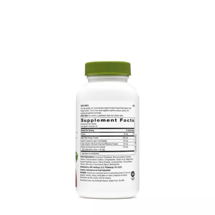 Gnc Superfoods Apple Cider Vinegar, Otet Din Cidru De Mere, 120 Tb Gnc Superfoods Apple Cider Vinegar, Otet Din Cidru De Mere, 120 Tb