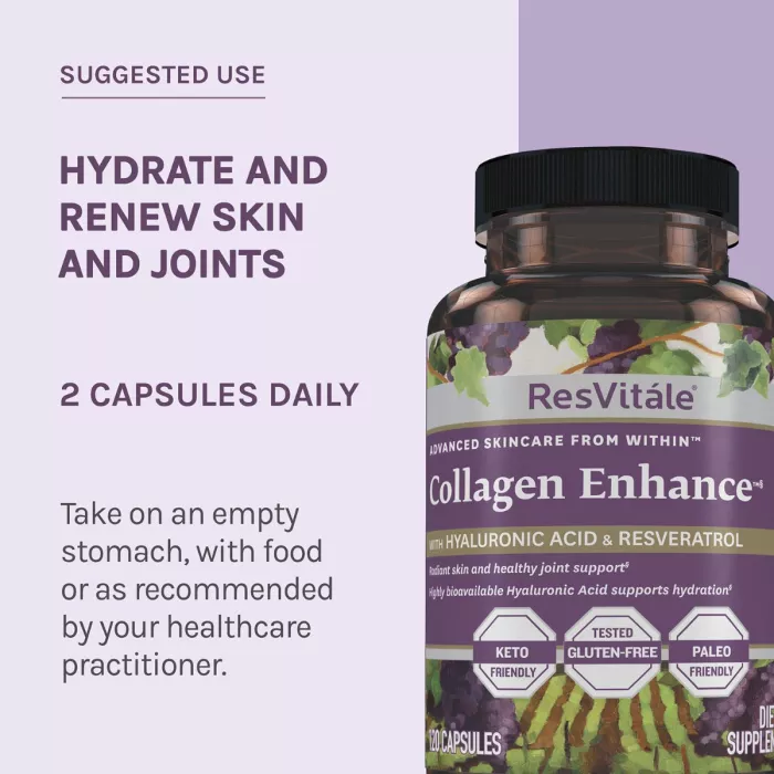 Resvitale Collagen Enhance, Colagen, 120 Cps Resvitale Collagen Enhance, Colagen, 120 Cps