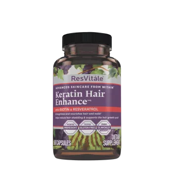 Resvitale Keratin Hair Enhance, Keratina Cu Biotina Si Resveratrol, 60 Cps
